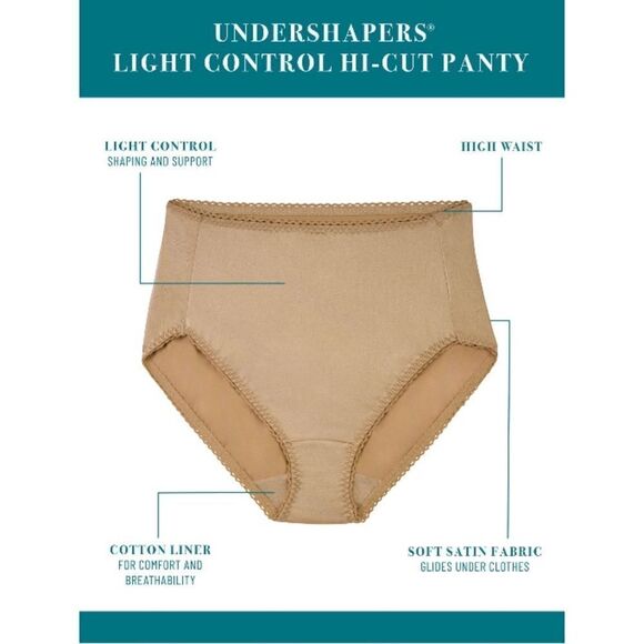 Women's Undershapers Hi-Cut Brief Underwear Panties 3-Pack Size 5X/12 - Picture 7 of 8